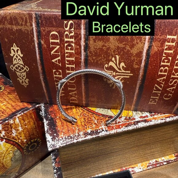 D̲a̲v̲i̲d̲ ̲Y̲u̲r̲m̲a̲n̲ 4mm Double Silver X Bracelets - Picture 1 of 7
